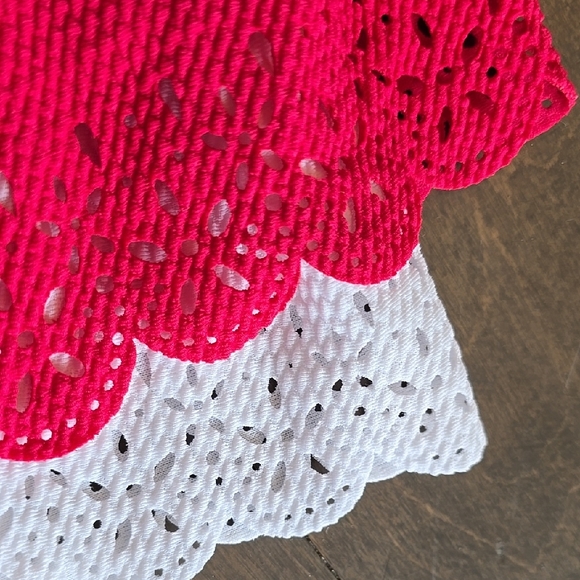 Pink Lace Ruffle Dress - Picture 5 of 6